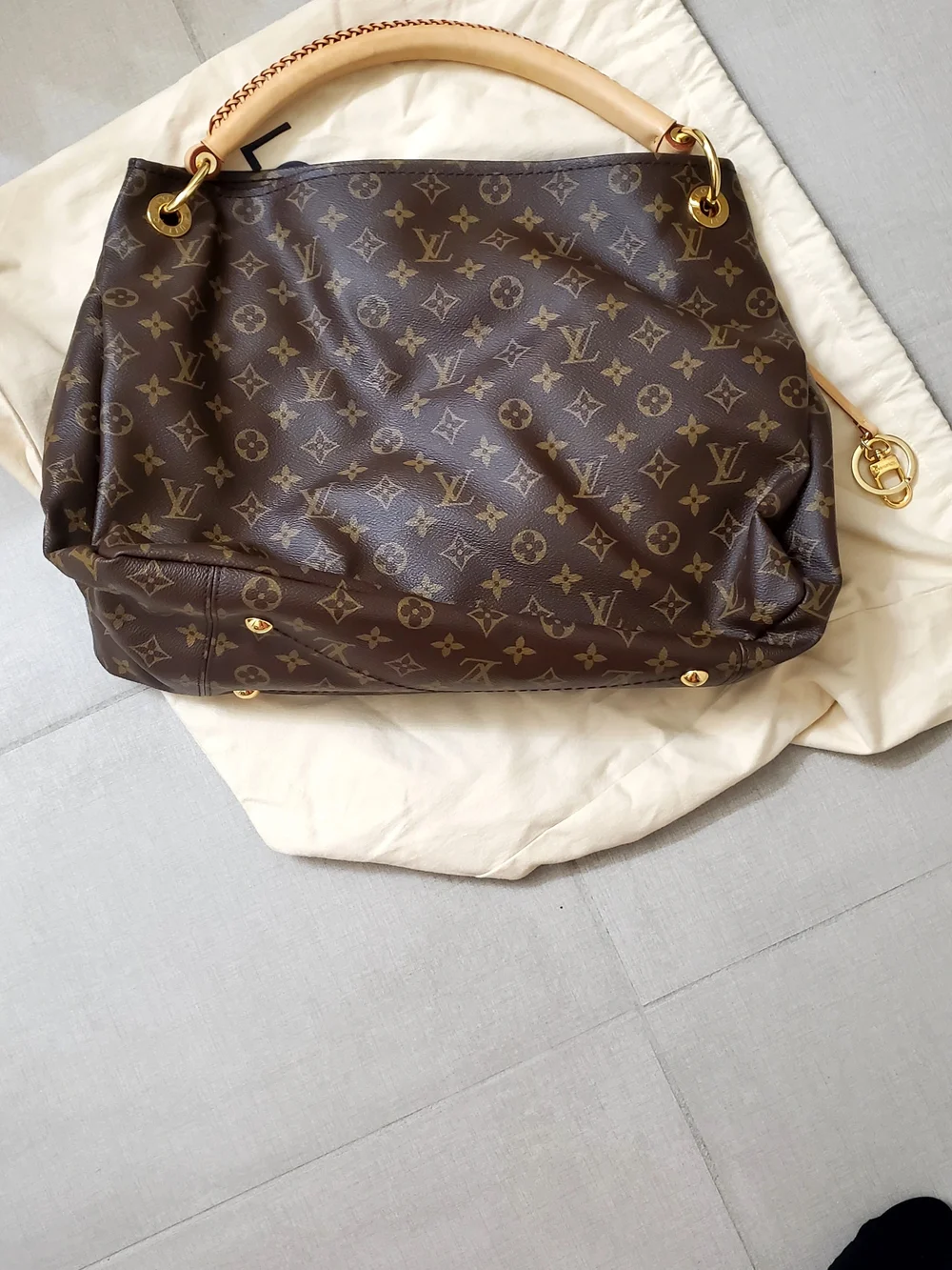 Louis Vuitton Monogram Canvas Tote with Natural Vachetta Trim